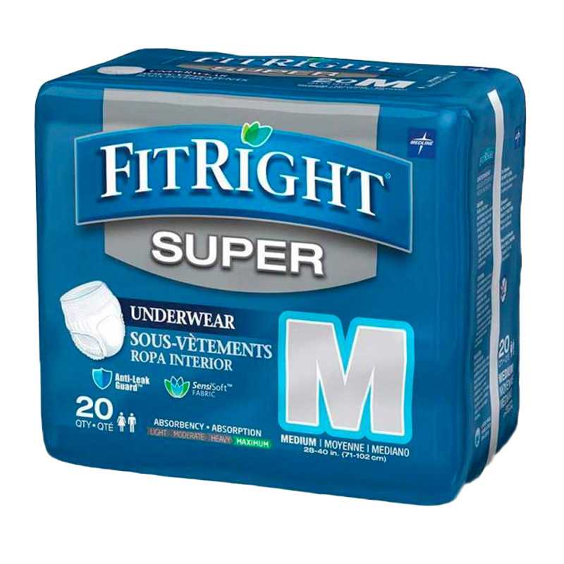 FitRight® Super Adult Incontinence Underwear (pull-ups), Medium