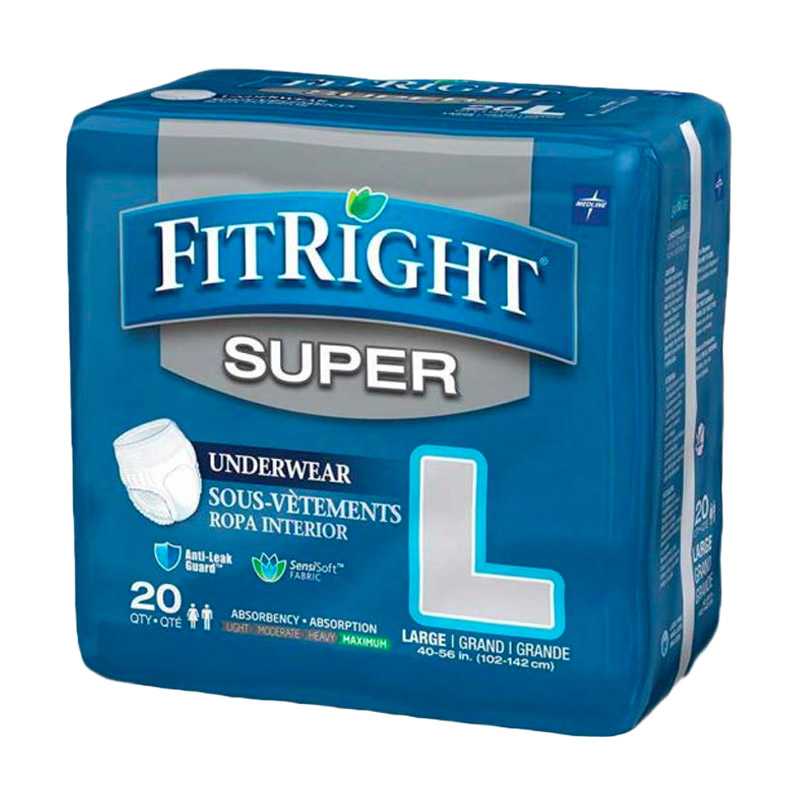 FitRight® Super Adult Incontinence Underwear (pull-ups), Large