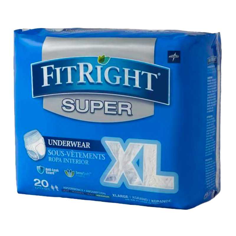 FitRight® Super Adult Incontinence Underwear (pull-ups), X-Large
