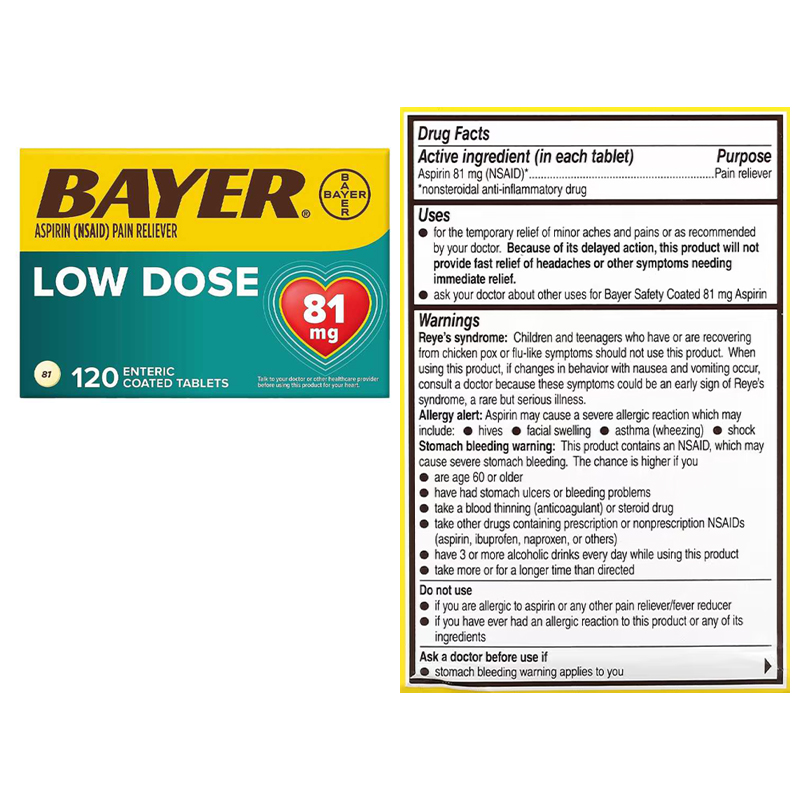 Bayer® Aspirin Enteric Coated Tabs 