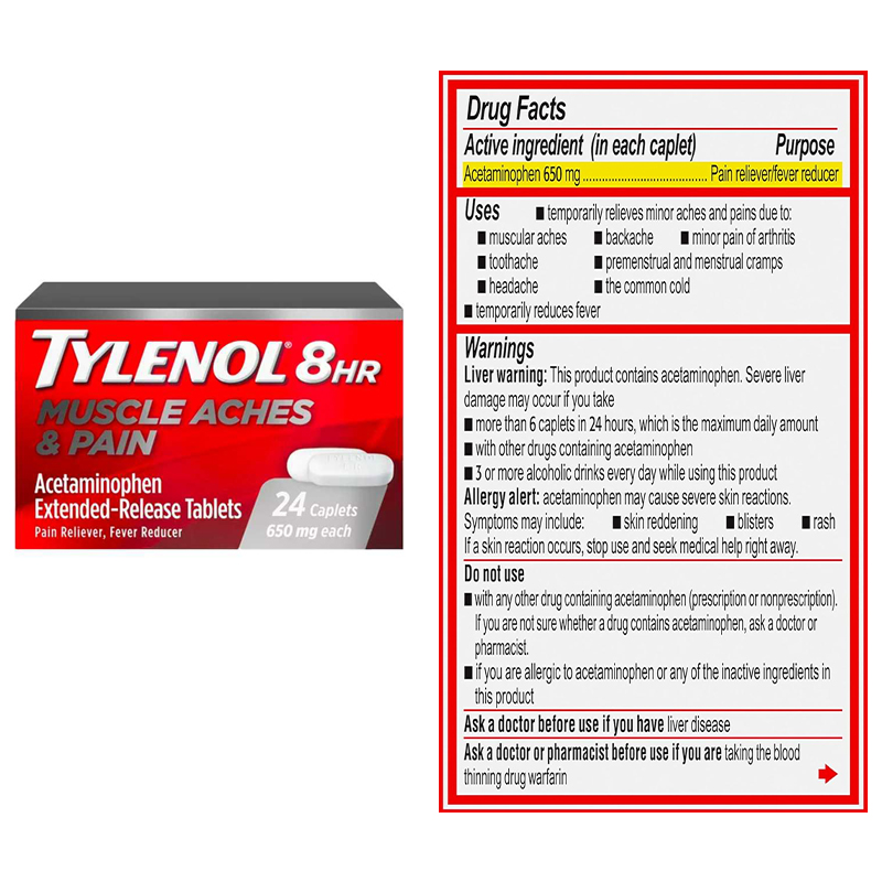 Tylenol® 8-Hr Muscle Aches & Pain Relief Caps 