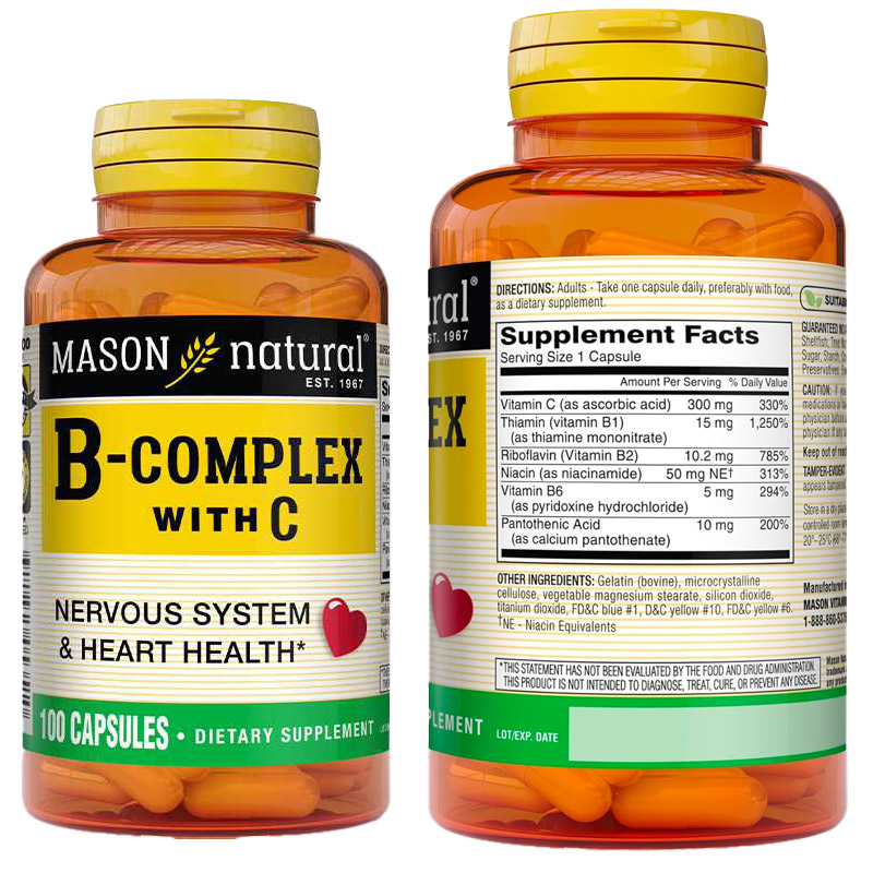 Mason Natural® B-Complex w/ Vitamin C Caps 
