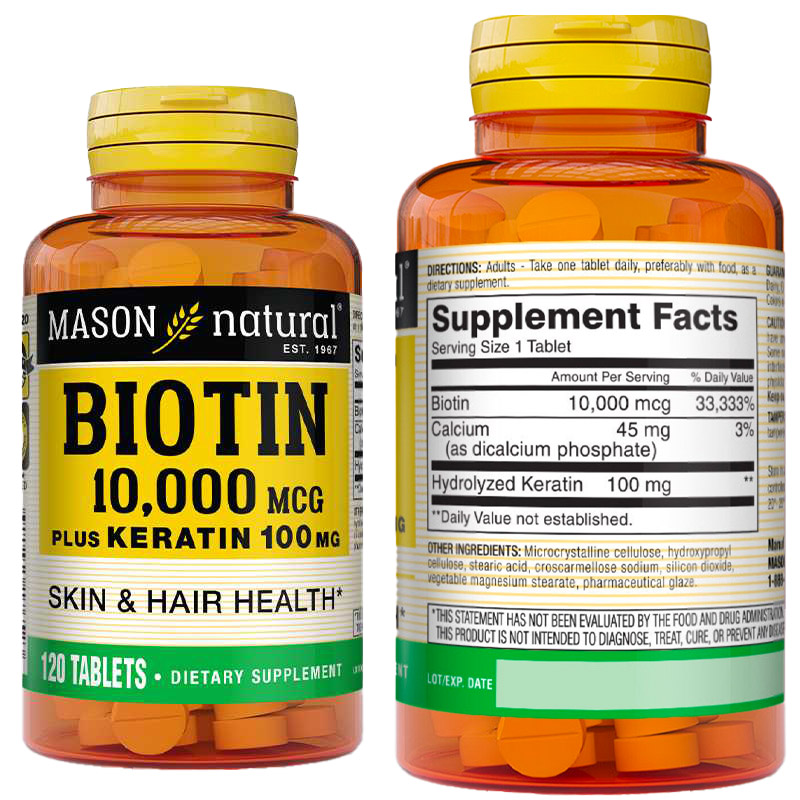 Mason Natural® Biotin 10,000mcg Tabs 