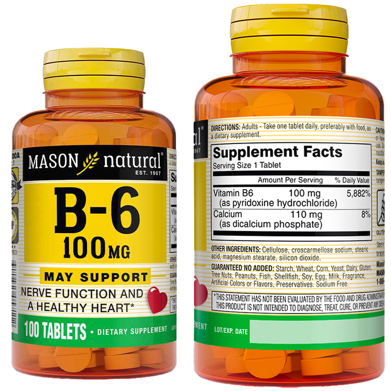 Mason Natural® Vitamin B6 Tabs 