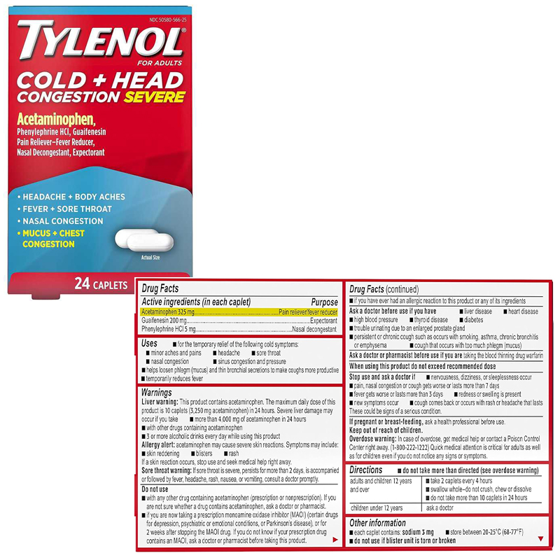 Tylenol® Severe Cold & Head Congestion Caps