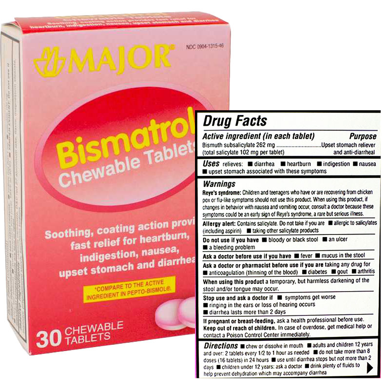 Bismuth Chewable Tablets 