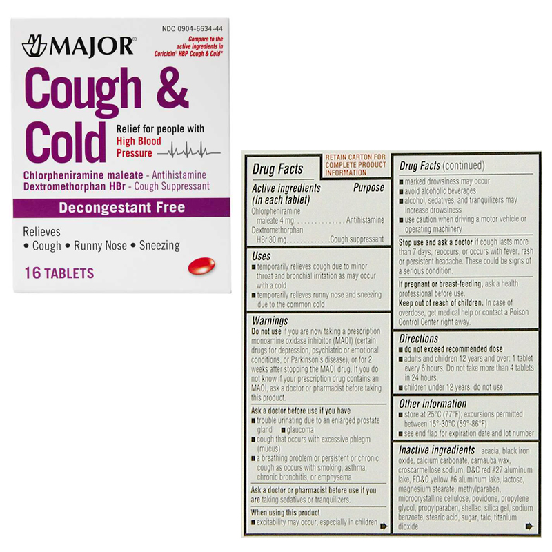 Cough and Cold HBP Tablets 