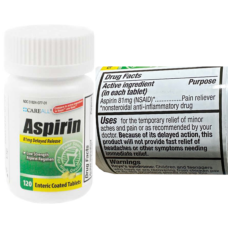 Aspirin, Enteric Coated