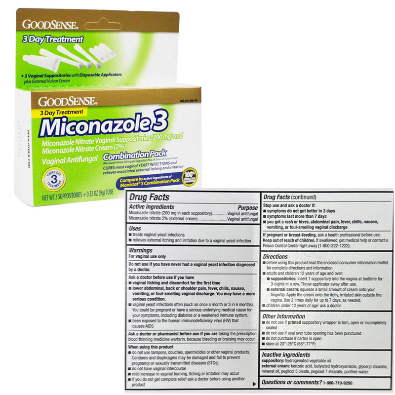 Miconazole (3-Day Cream w/Applicator) 