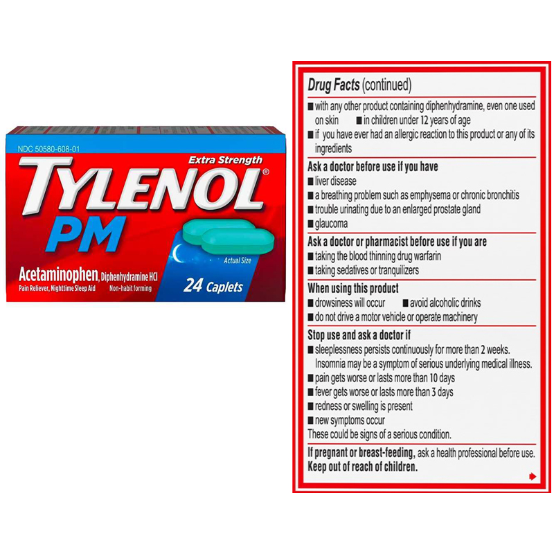 Tylenol® PM Extra Strength Caps 