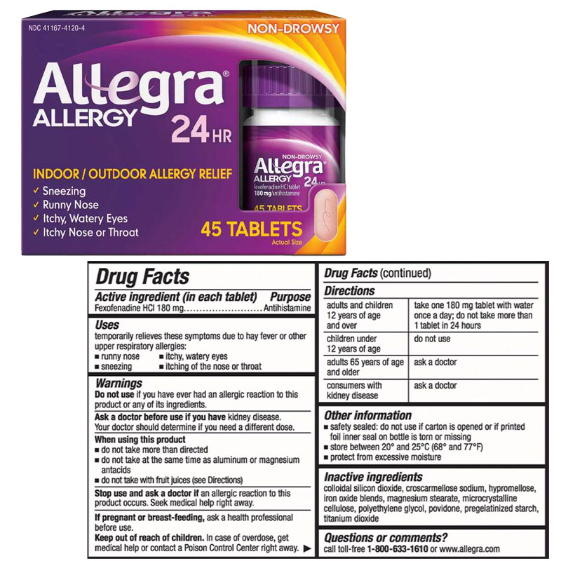 Allegra® 24-Hr Allergy Relief Tablets