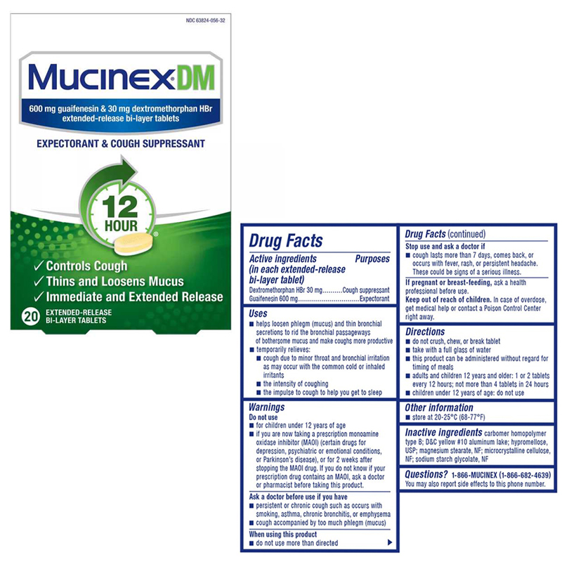 Mucinex® DM 12-Hr Expectorant & Cough Suppressant Tablets
